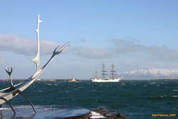 Gorch Fock leaving Reykjavik