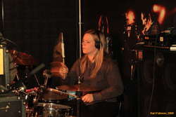 Ellen on drums
