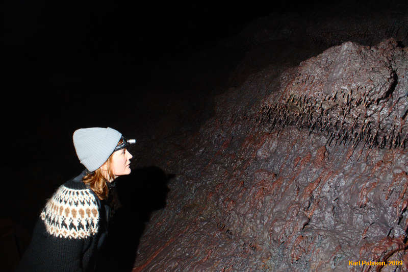 Eva looking at some straws