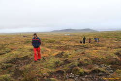 Walking up to the cave