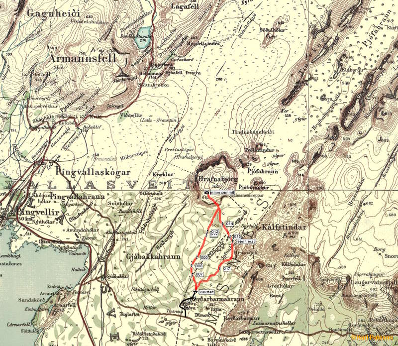 Red is my route, 1:100k