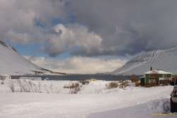 Looking over Skutulsfjörður from Góustaðir