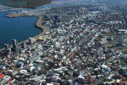 Great weather leaving Reykjavik, warm spring day