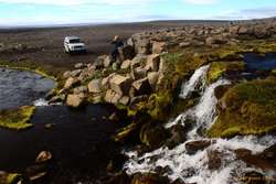 Lunch at the Oasis, top of Öxnadalsá