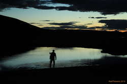 Bjöggi making patterns at Arnardalur