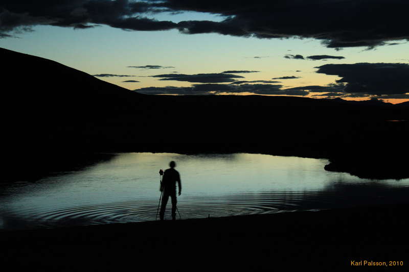 Bjöggi making patterns at Arnardalur