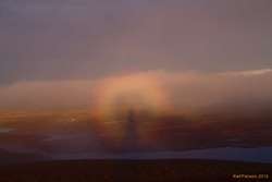 Anti-solar halos around my shadow.  Ok in the back right