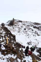 A busy section, a little steep and slippery