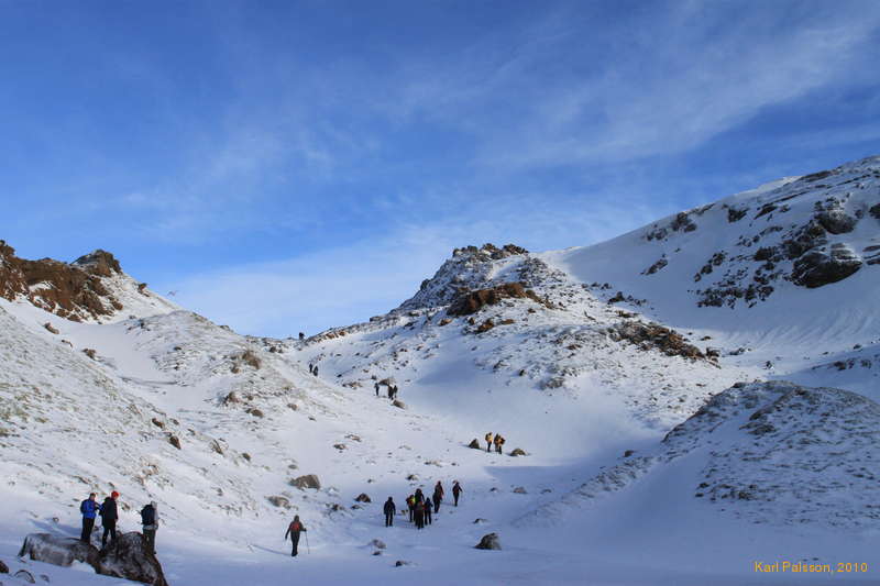 Traipsing along in finer weather