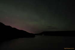 End of the aurora over Kleifarvatn