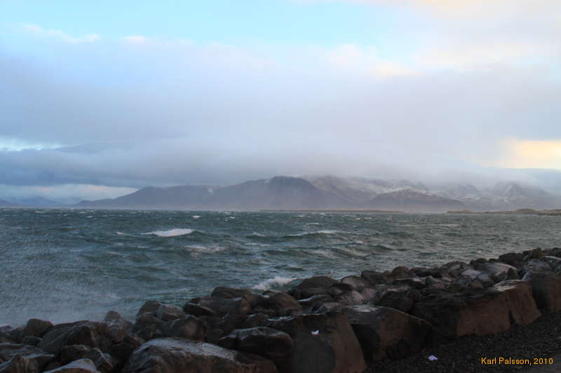 Windy and wet on the bikepath