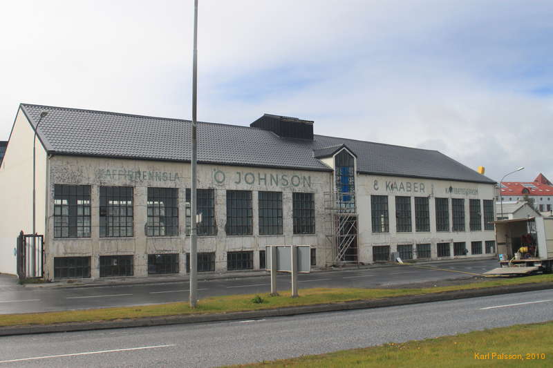 Work on the Ó. Johnson and Kaaber building shows up the old signage