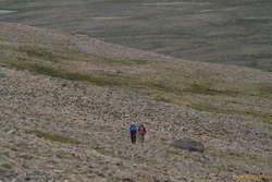 Helen and Mum in the field of pillars