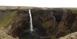 Pano of the Háifoss canyon