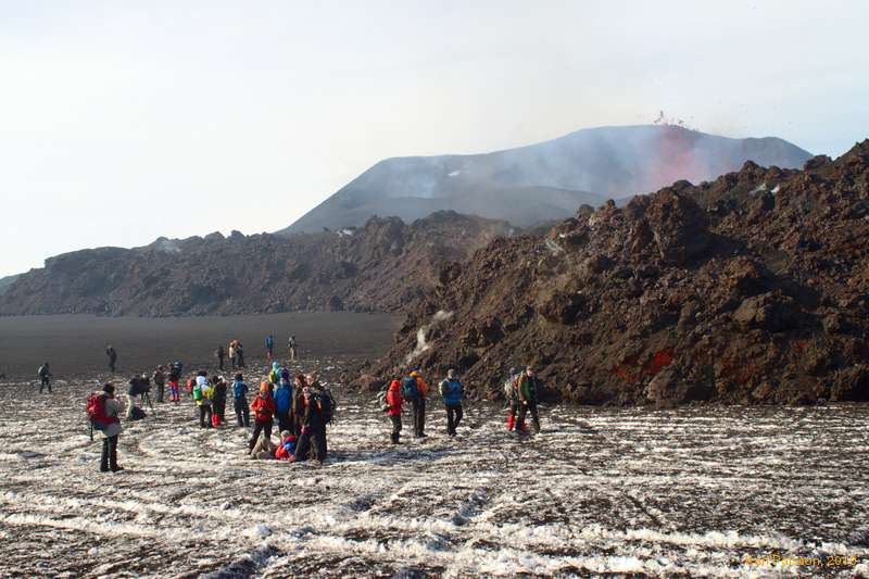 Happy snaps by the lava