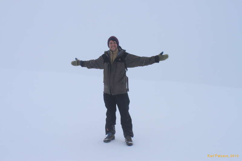 On top of something, somewhere