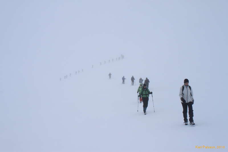 Coming down to the saddle between Vestur and Norður