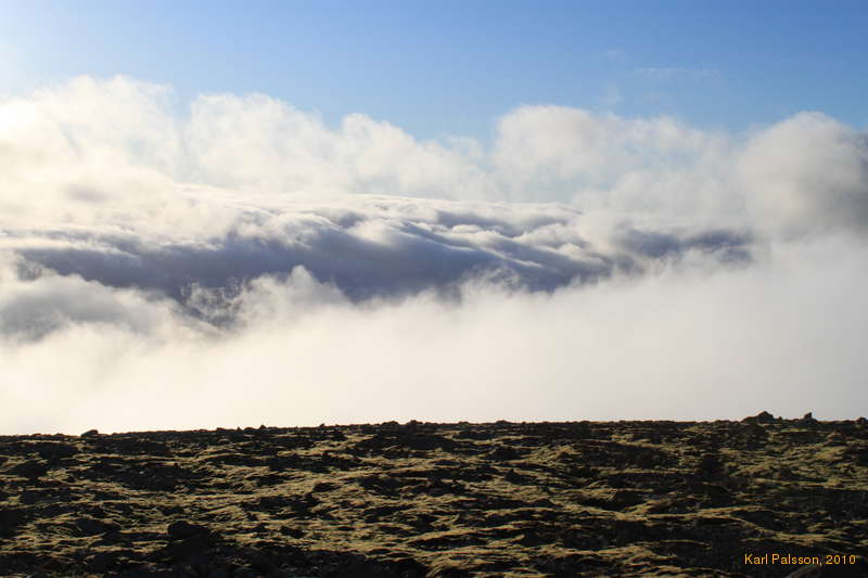 Clouds falling into the valleys