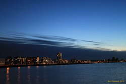 Dusk falling over Reykjavik