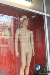 I don't need clothes, I have a moustache _and_ a hat.