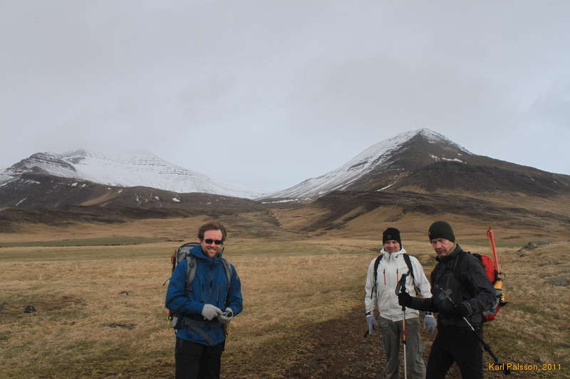 Logi, Stefán and Eiríkur at the carpark