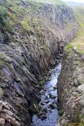 Twisted columns near Hólaskjól