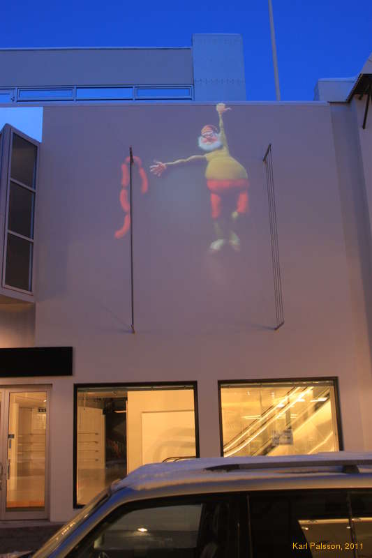 Christmas lights from the city