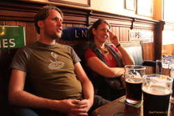 Karl and Steph at the Bow Bar