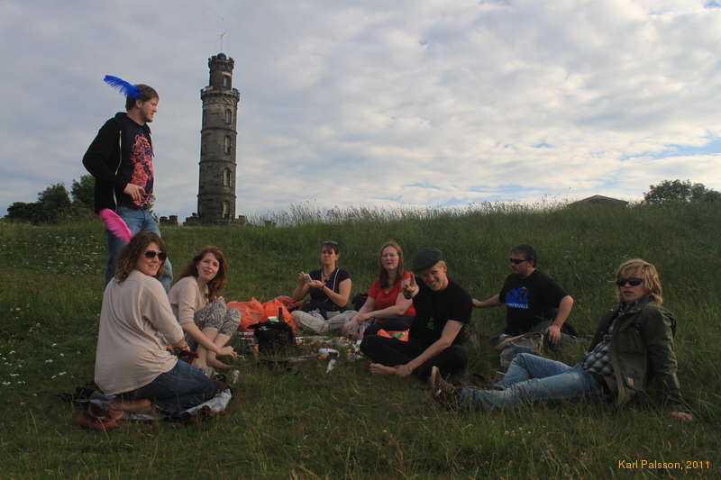 Bel, Eggert, Tóta, Steph, Eva, Bjöggi, Oli and Viðar