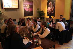 The gang at lunch, waiting for part 2