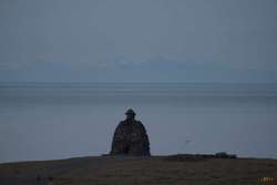 The Arnarstapi statue at night