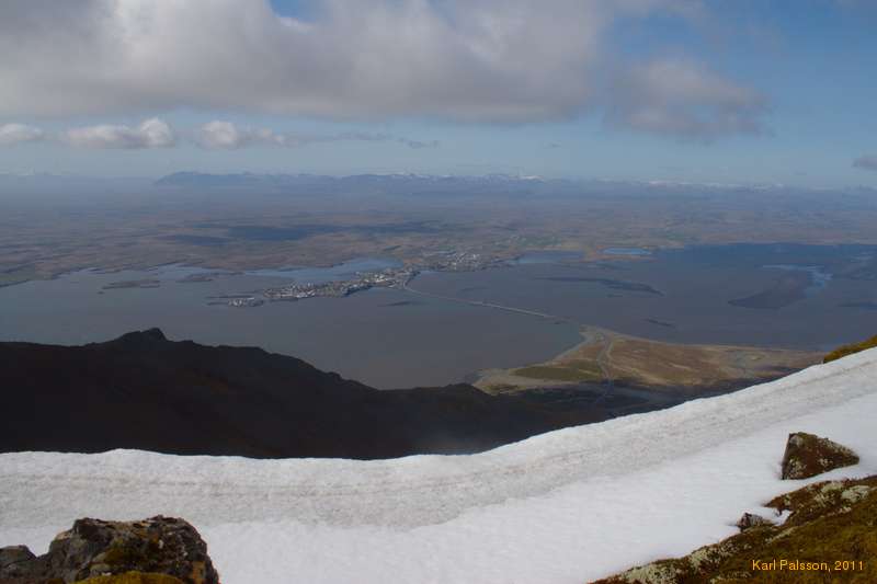 Looking down on Borgarnes