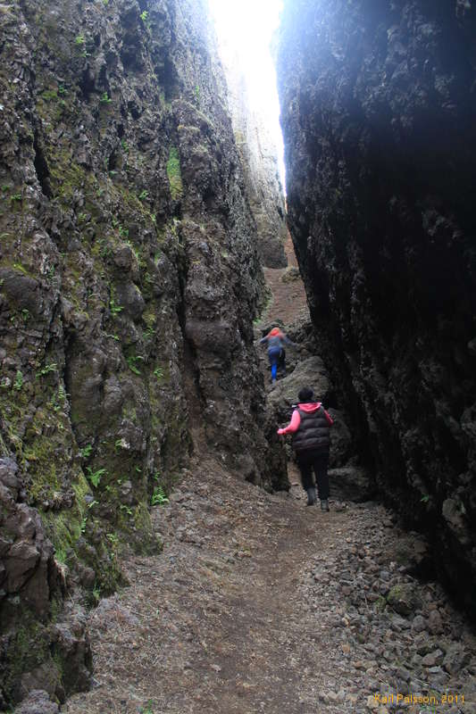 Begga and Kata climbing up out