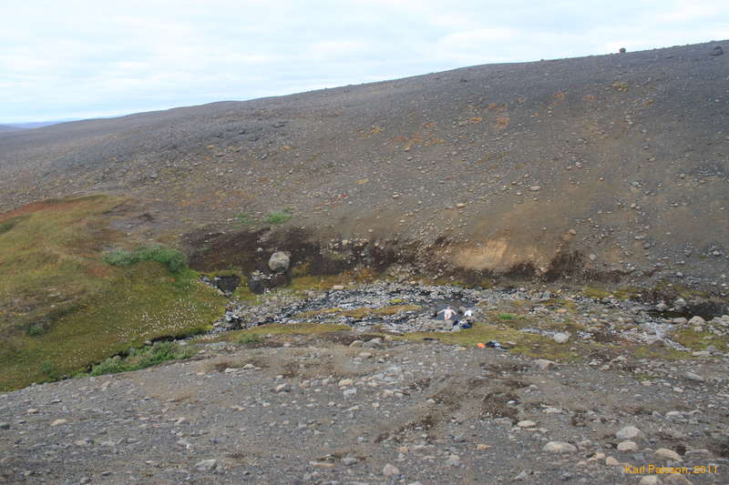 Bjöggi takes a dip, in the middle of nowhere