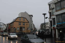 Foggy and grey downtown