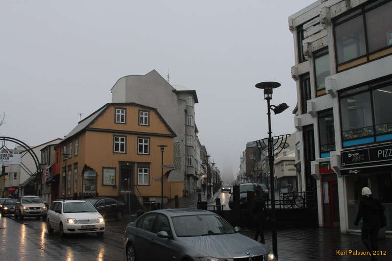 Foggy and grey downtown