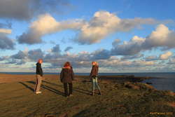 Wolfgang, Kata and Ásta at the old Reykajnesvíti