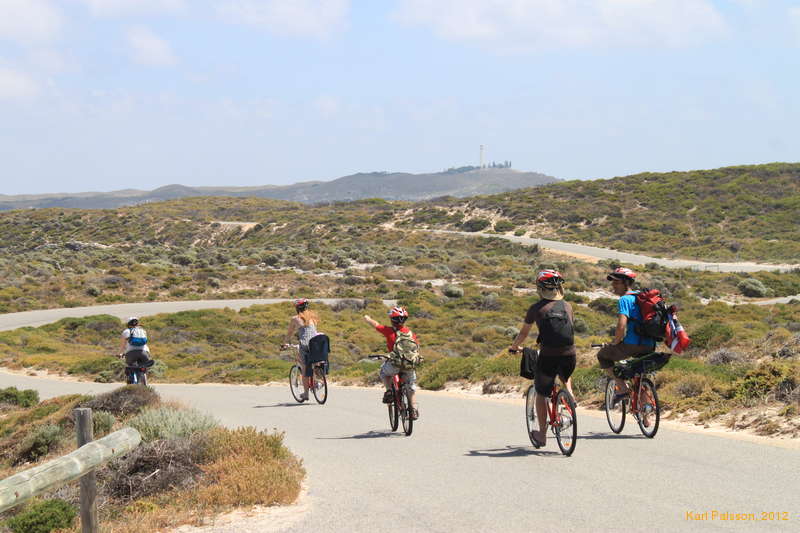 Biking into the sunshine
