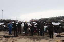 Party people on the beach