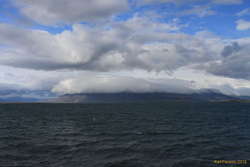 Choppy sea, cloudy esja