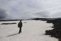 Tryggvi strolling towards the top