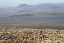 Bjarni strolling upwards