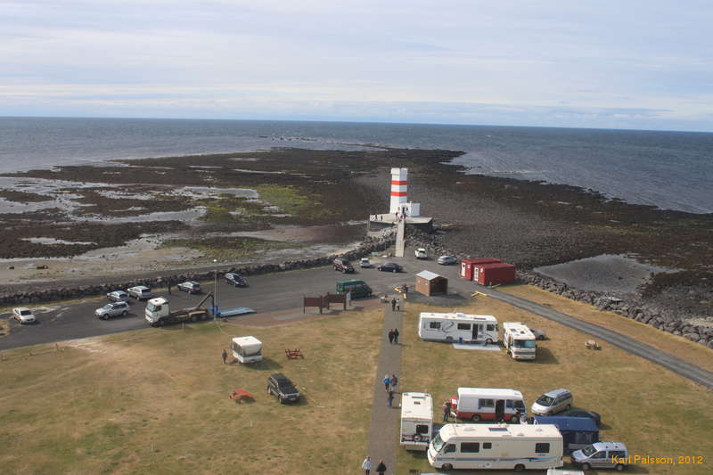 Looking at the old lighthouse from the new one