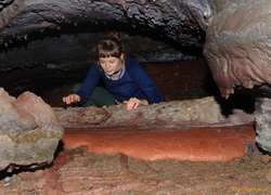 Eija investigates some red cream.