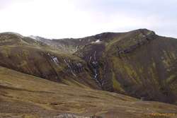 Water pouring off Þverfell