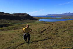 Bjöggi sweating up the first hill