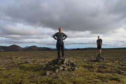 Bjöggi and Logi on Esjuhorn.