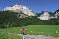 Charline and Jared, in La Plagne, in front of Mont Granier