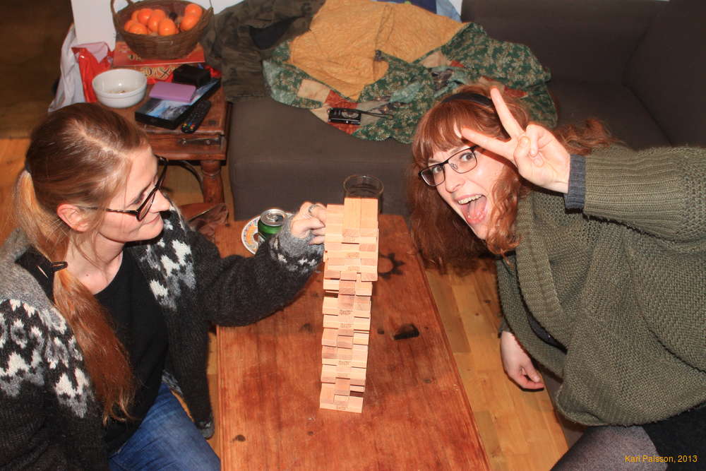 Kolly and Kata at Jenga