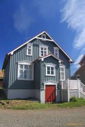 One of the lovely houses in Flatey